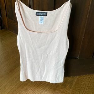 Small Jones New York sweater tank in light pink.